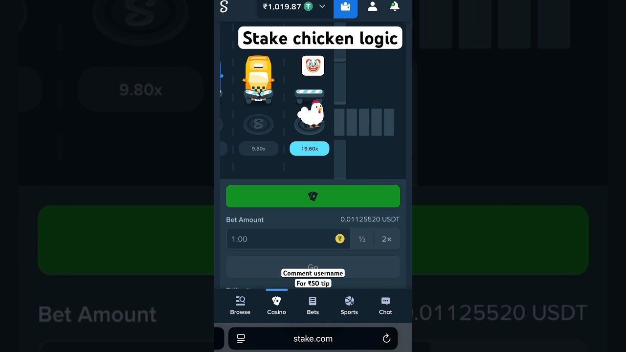 New Stake Chicken Game 🤑😤#stake #gambling #chicken #bonus